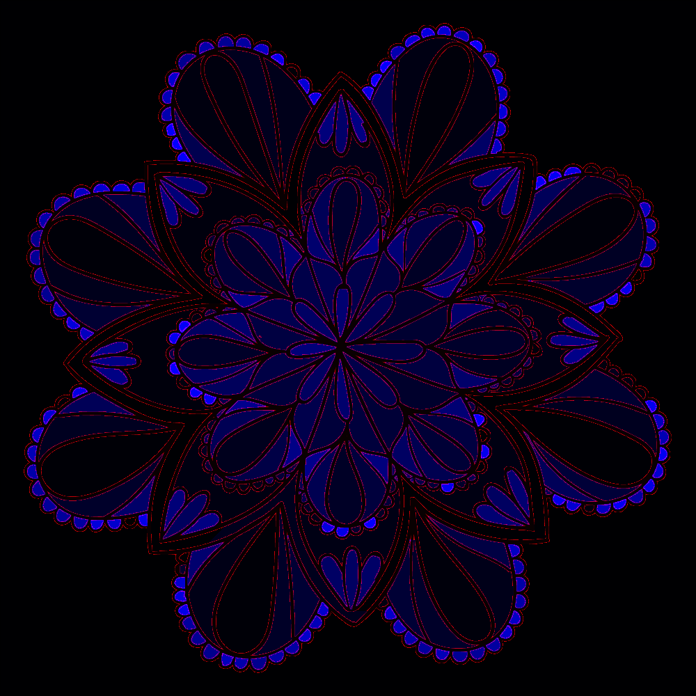 Mandala Floral #25 - Colorir - Haja Paciência