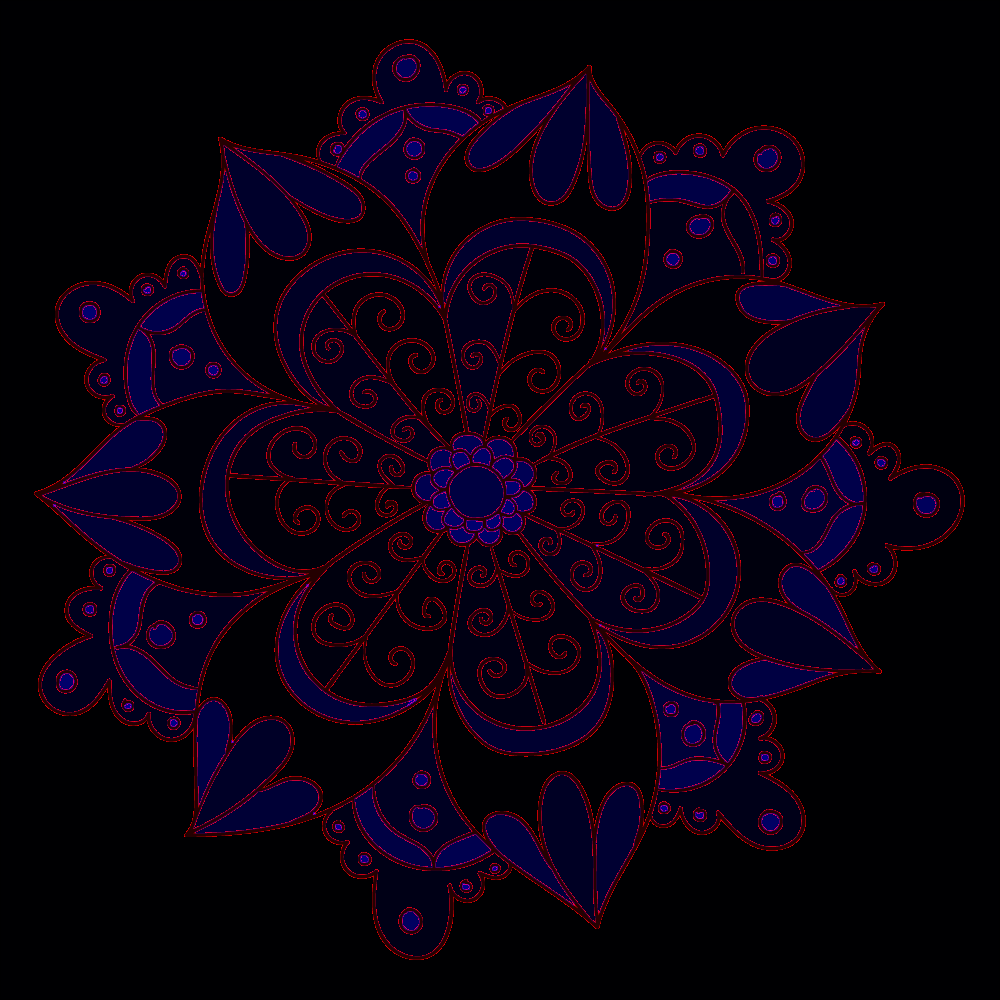 Mandala Floral #25 - Colorir - Haja Paciência